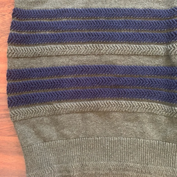 Nautica Men's Textured Striped Sweater dark Green, Navy Blue Size S - Picture 3 of 7